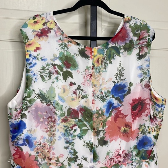 Danny and Nicole Women’s Faux Wrap Floral Sheath Garden Dress Plus Size 24W - Picture 8 of 14